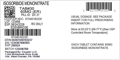 Label (42799 959 01 Isosorbide Mono Er 60mg 67046 1632 30)